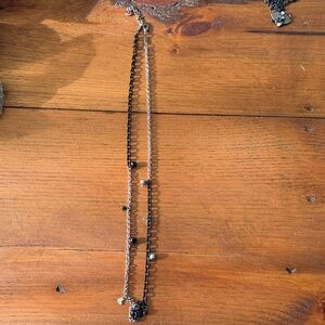 Sabika Elegant Black and Silver Necklace